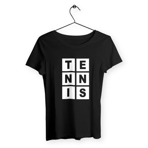 T-shirt Lettres TENNIS blanc Femme