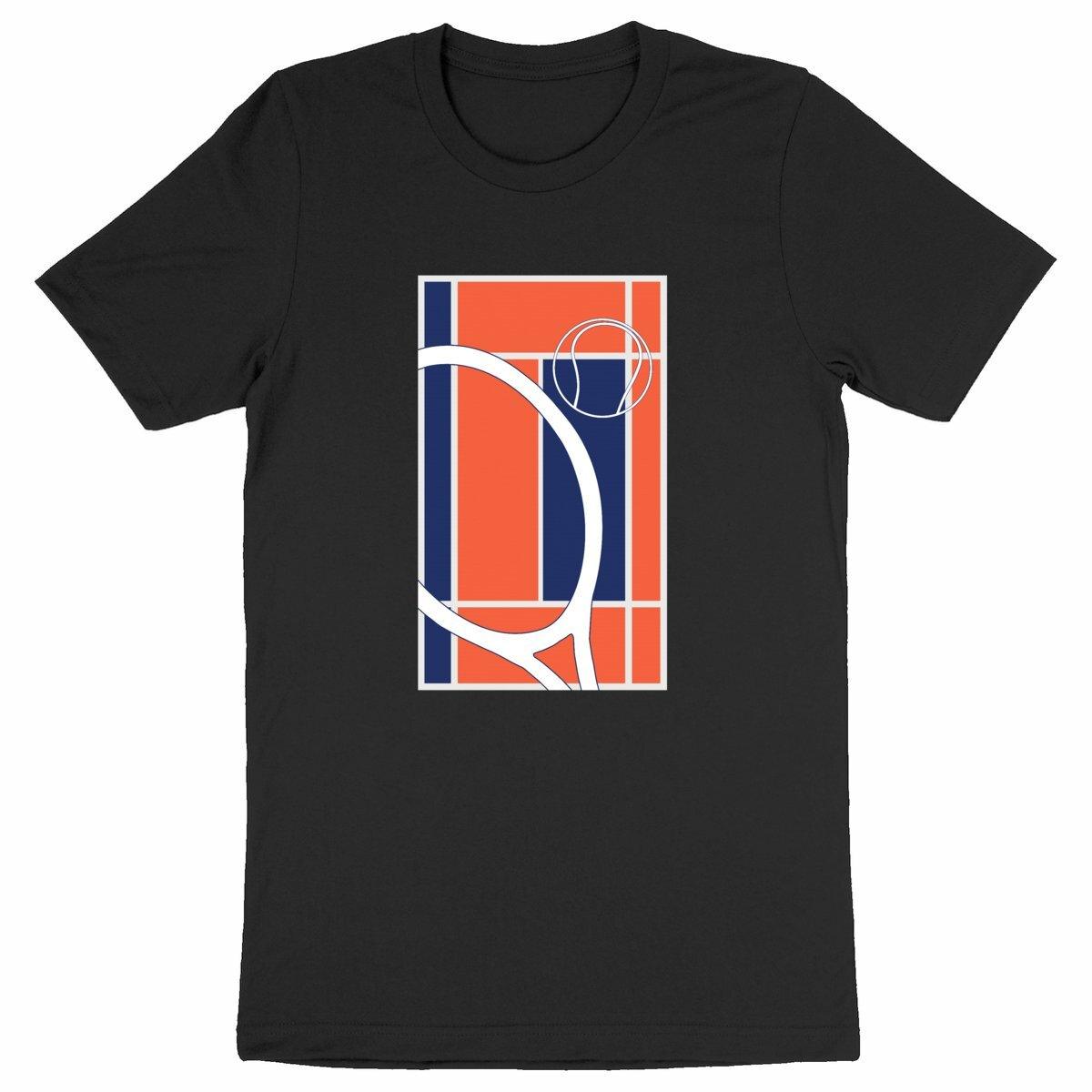 T-shirt terrain tennis orange Homme