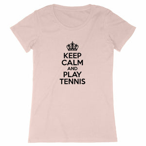 T-shirt keep calm play tennis Femme