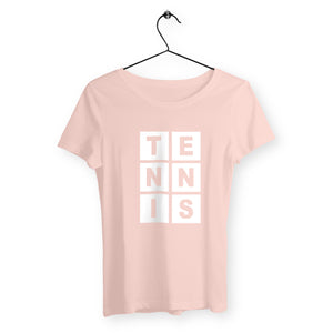 T-shirt Lettres TENNIS blanc Femme