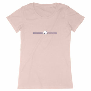 T-shirt Balle tennis blanche et bleue Femme