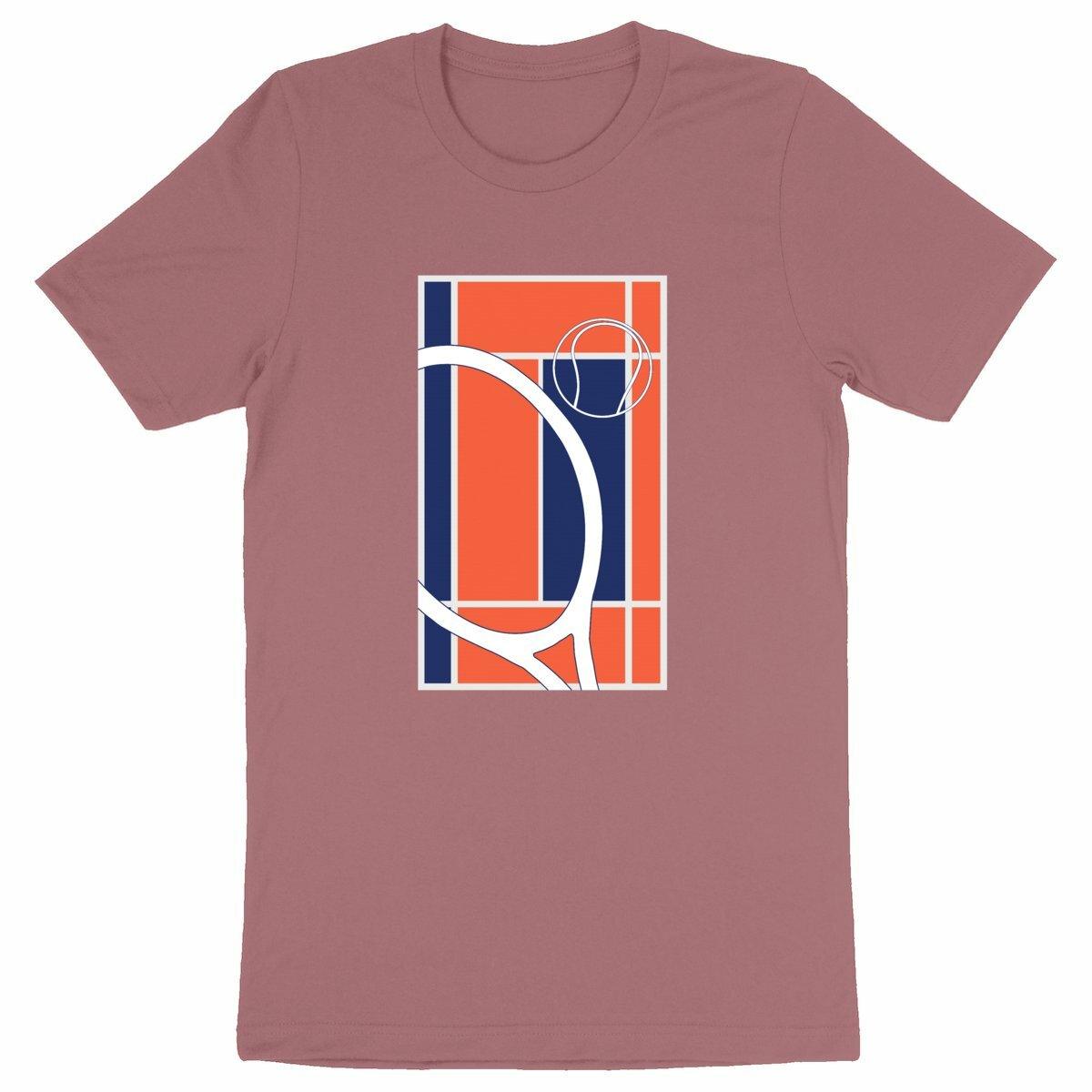 T-shirt terrain tennis orange Homme