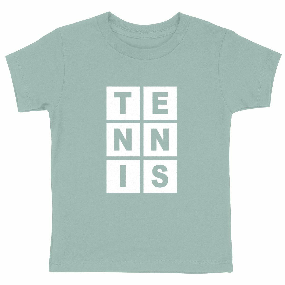 Letters T E N N I S white Child