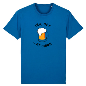 T-shirt Jeu, Set et Bière noir Homme