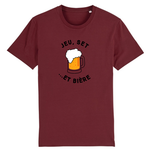 T-shirt Jeu, Set et Bière noir Homme