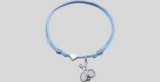 Bracelet Balle et Raquettes de tennis & petit coeur