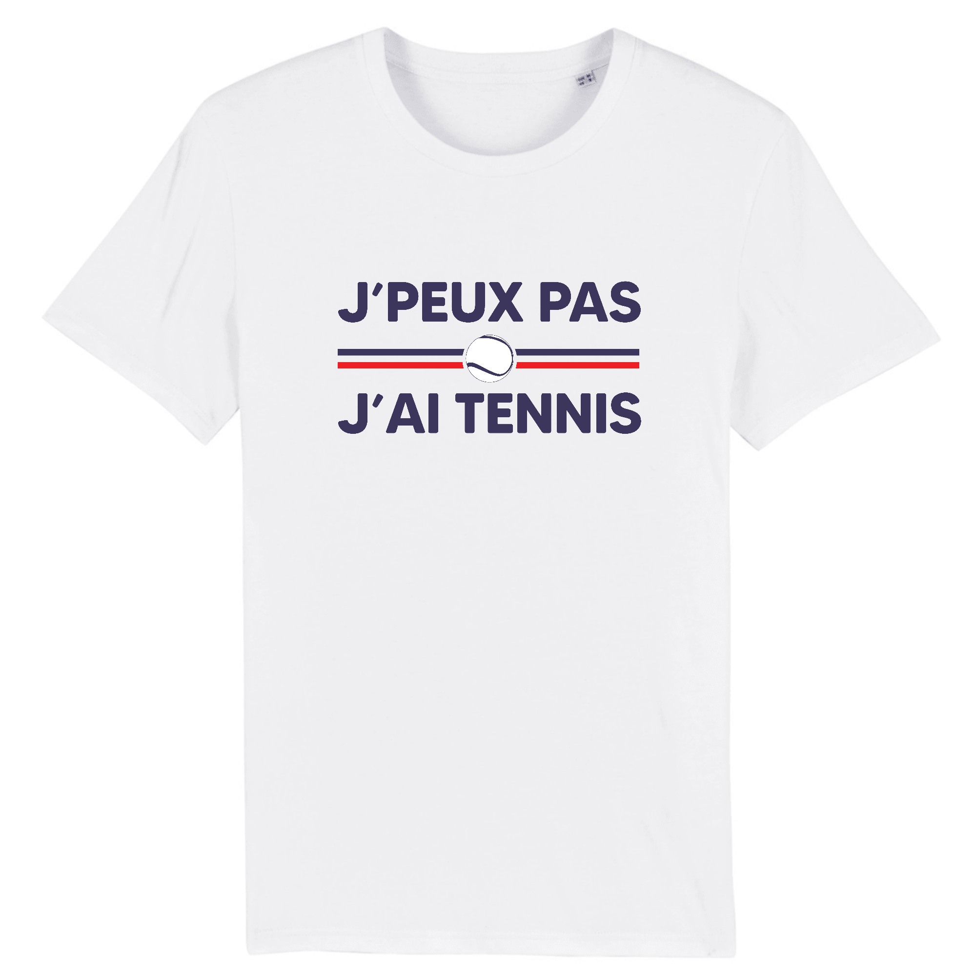 T-shirt J'peux pas j'ai tennis Balle blanche Homme
