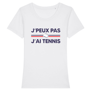 T-shirt J'peux pas j'ai tennis Balle blanche Femme
