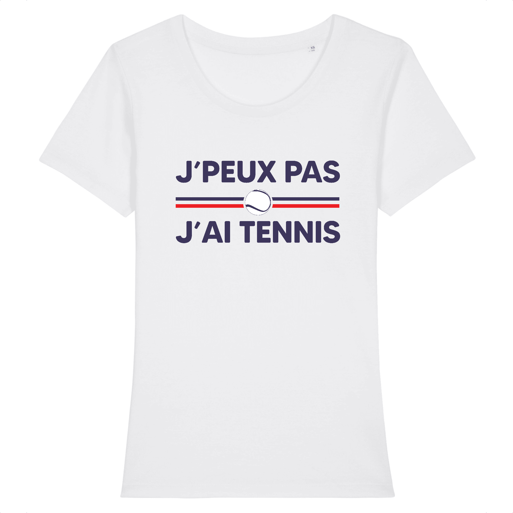 T-shirt J'peux pas j'ai tennis Balle blanche Femme