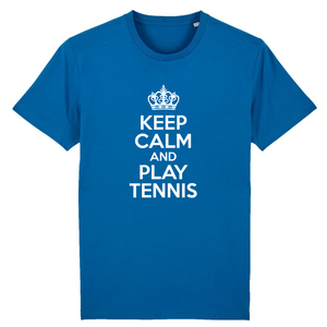 T-shirt keep calm play tennis Homme