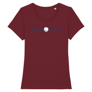 T-shirt Balle tennis blanche et bleue Femme