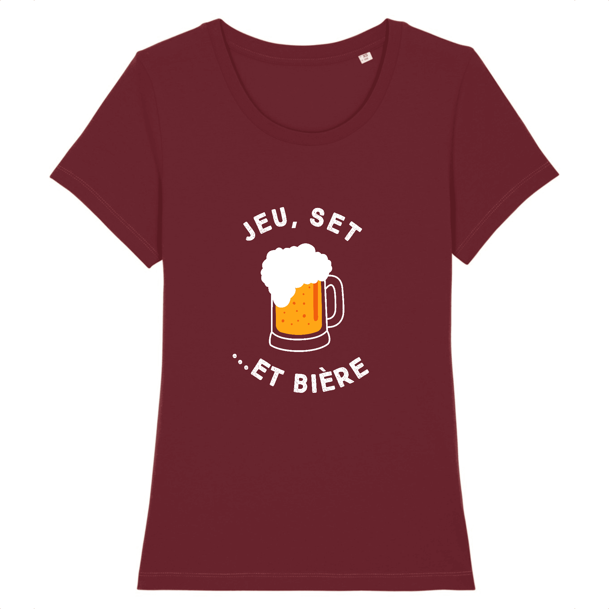 T-shirt Jeu, Set et Bière blanc Femme