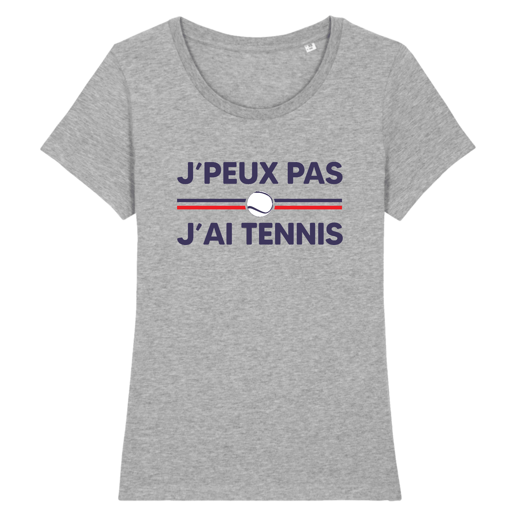 T-shirt J'peux pas j'ai tennis Balle blanche Femme