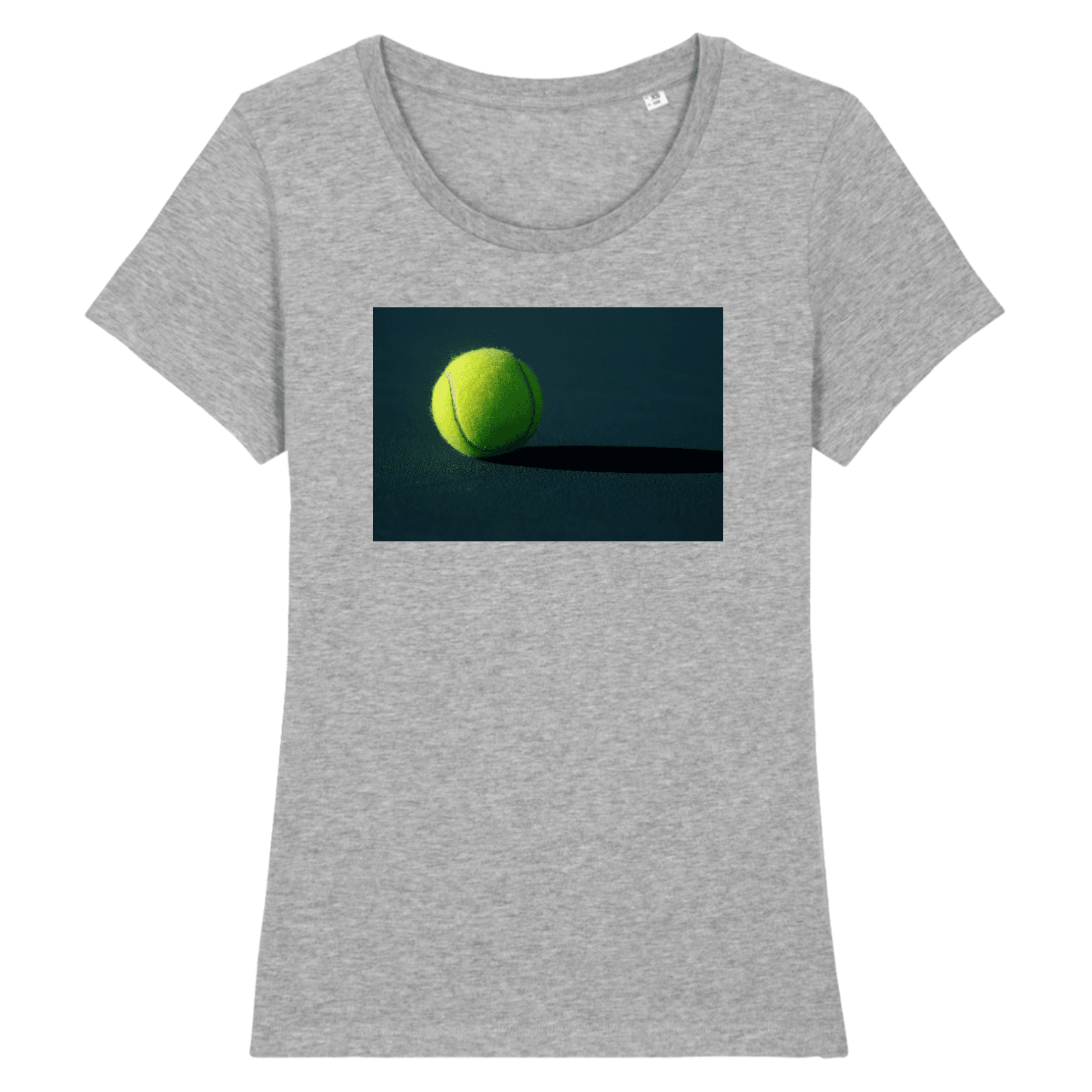 T-shirt Photo Balle de tennis fond dark Femme