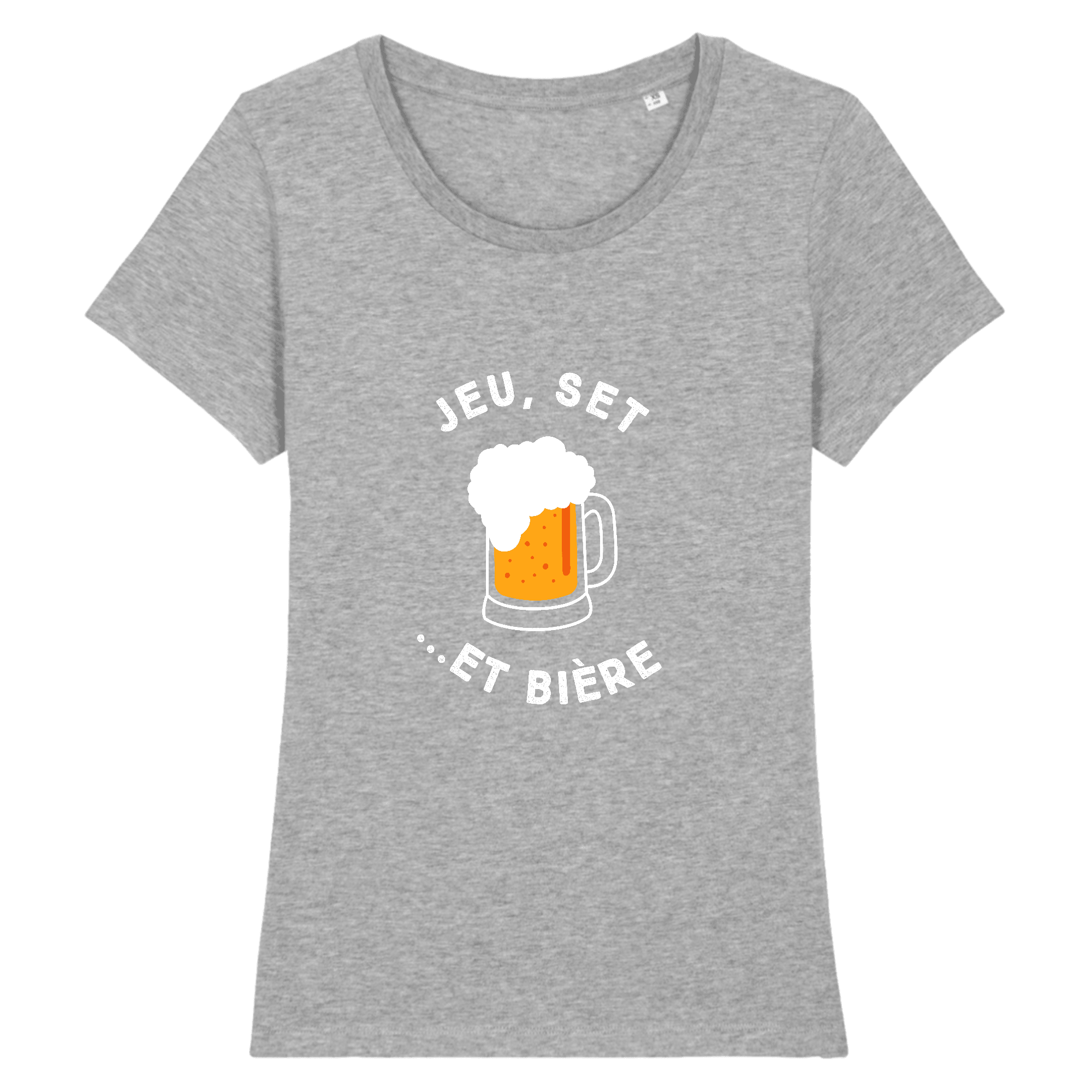 T-shirt Jeu, Set et Bière blanc Femme