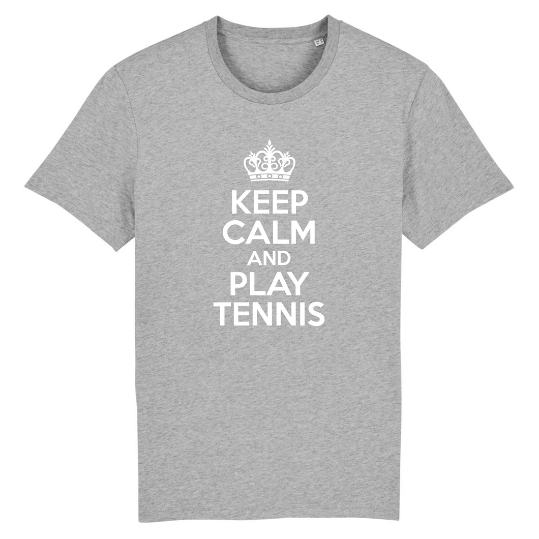T-shirt keep calm play tennis Homme