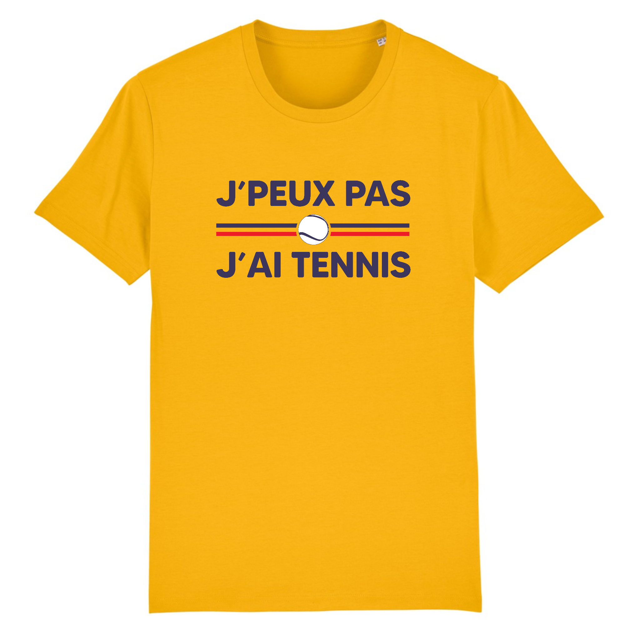 T-shirt j'peux pas J'ai tennis - Balle jaune - cadeau homme Taille S