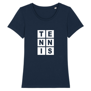 T-shirt Lettres TENNIS blanc Femme