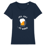 T-shirt Jeu, Set et Bière blanc Femme