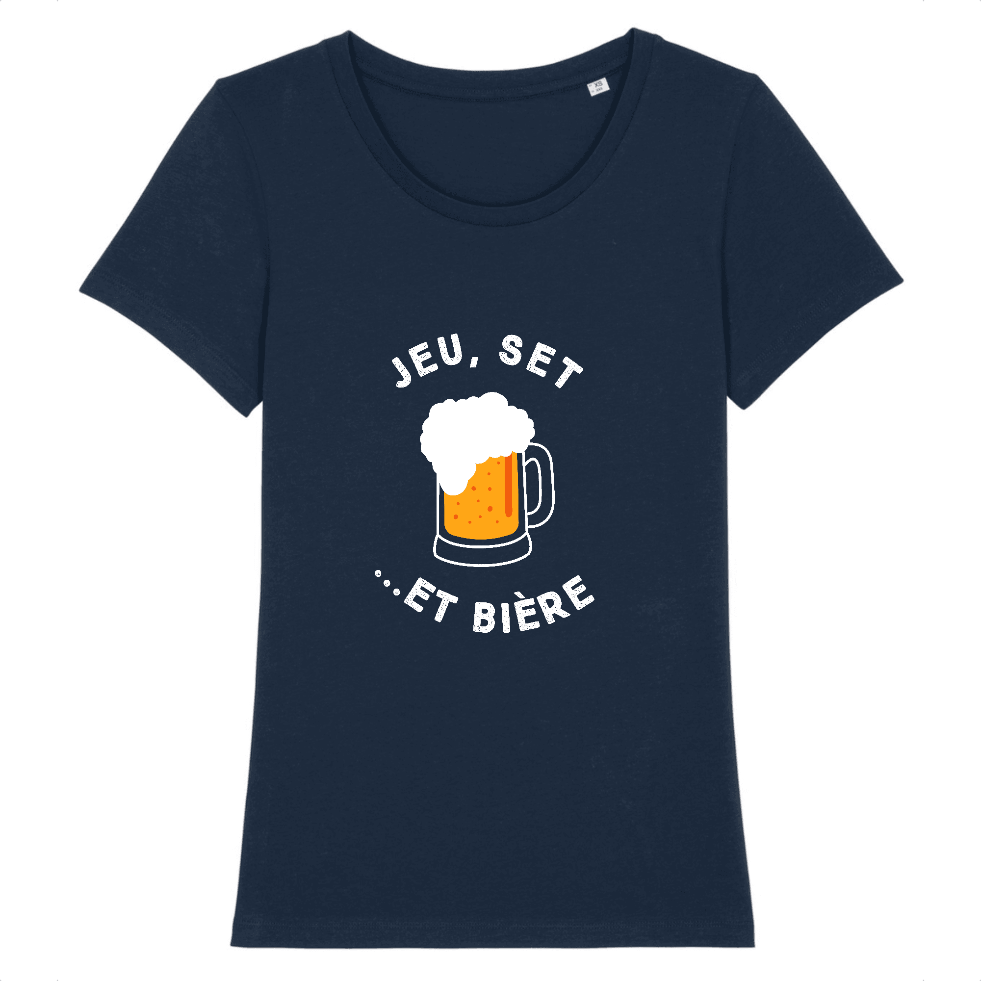 T-shirt Jeu, Set et Bière blanc Femme