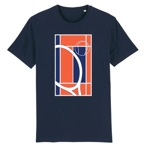 T-shirt terrain tennis orange Homme