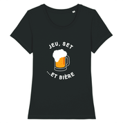 T-shirt Jeu, Set et Bière blanc Femme