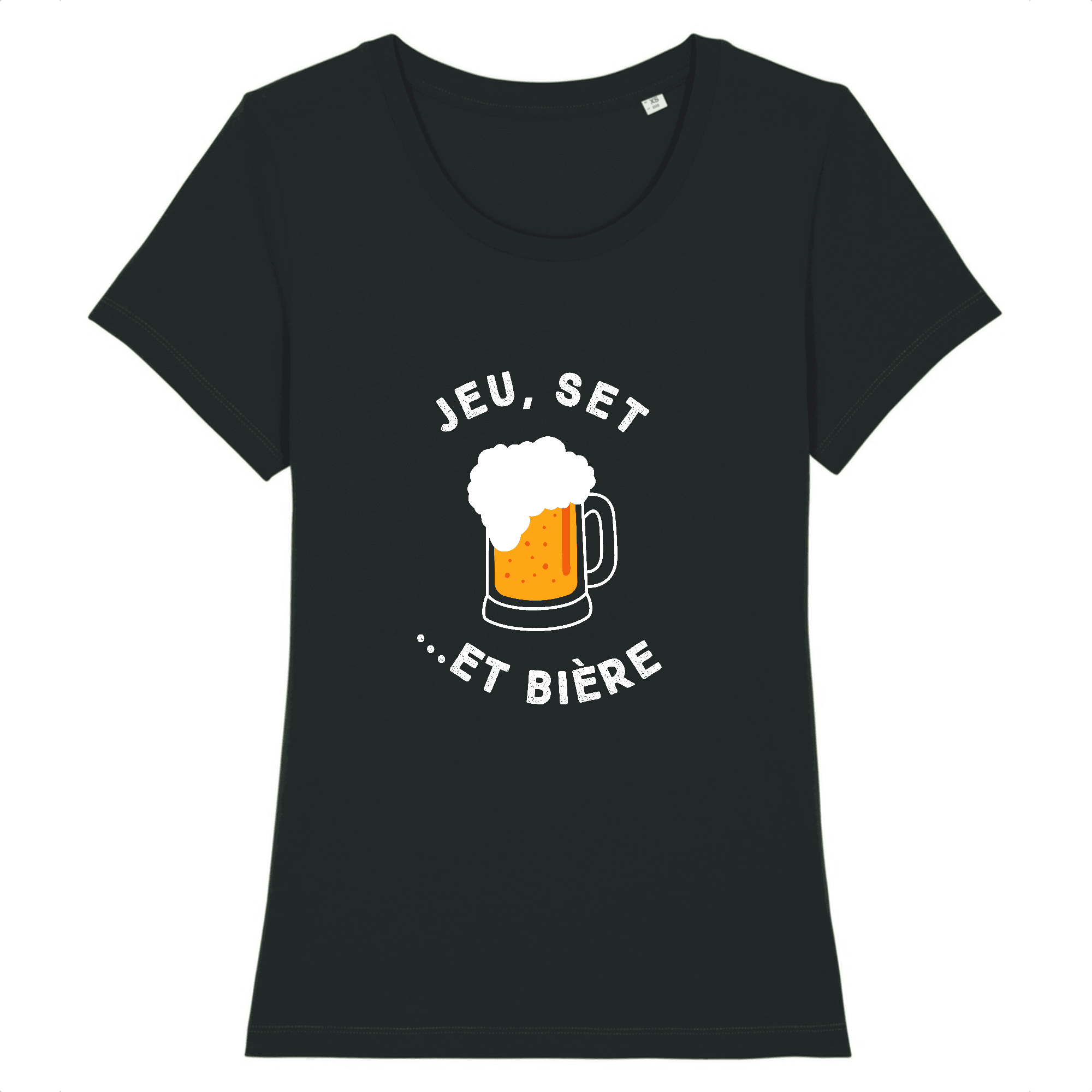 T-shirt Jeu, Set et Bière blanc Femme