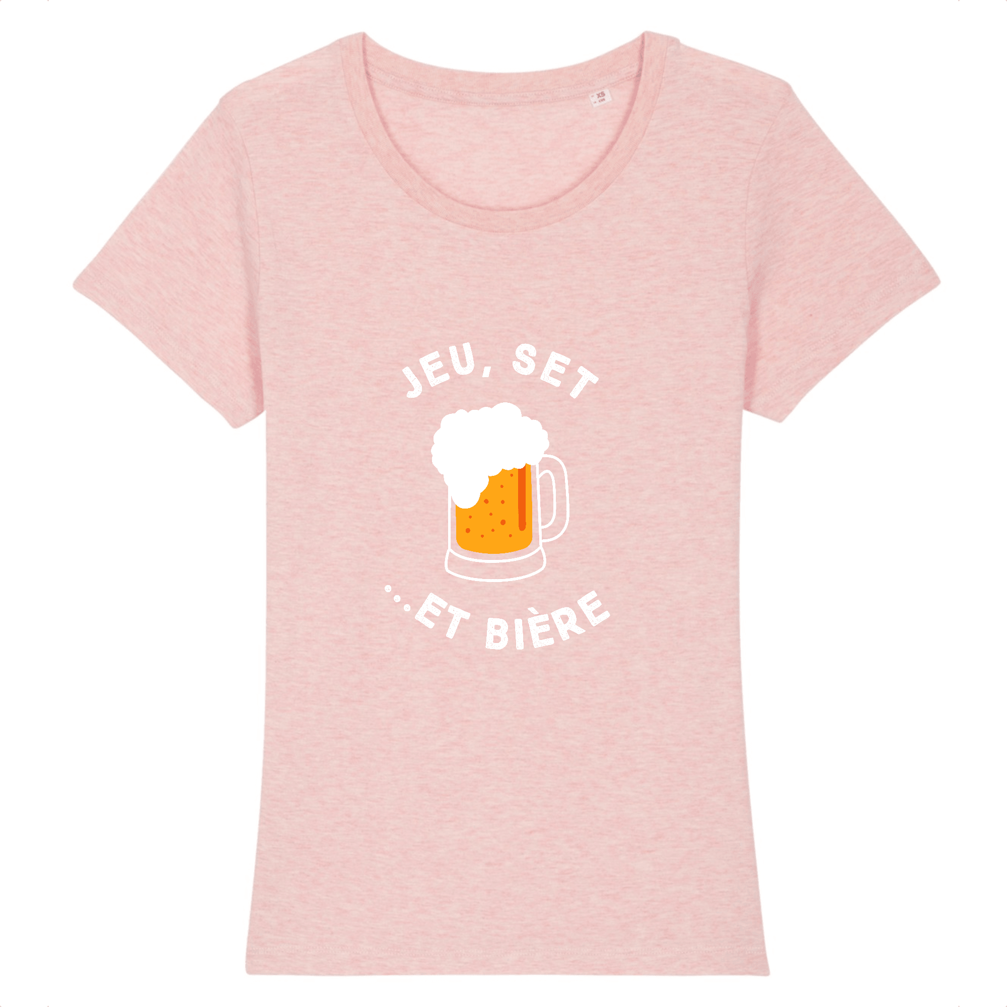 T-shirt Jeu, Set et Bière blanc Femme